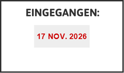 Bild von Datumstempel EINGEGANGEN