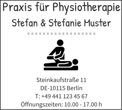 Bild von Physiotherapie zentriert